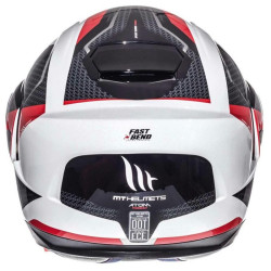Casco MT Helmets apribile Atom SV Tarmac bianco, nero e rosso Casco MT Helmets apribile Atom SV Tarmac bianco, nero e rosso