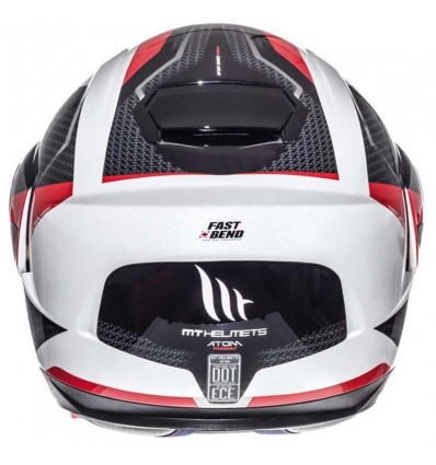 Casco MT Helmets apribile Atom SV Tarmac bianco, nero e rosso Casco MT Helmets apribile Atom SV Tarmac bianco, nero e rosso