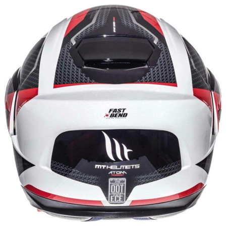 Casco MT Helmets apribile Atom SV Tarmac bianco, nero e rosso Casco MT Helmets apribile Atom SV Tarmac bianco, nero e rosso