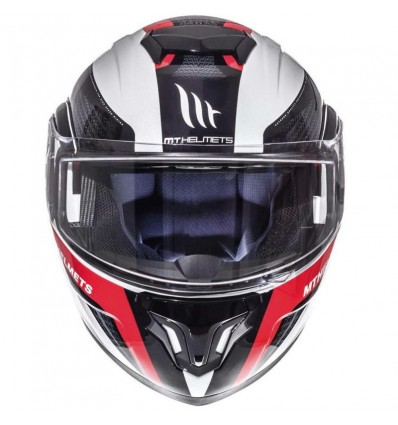 Casco MT Helmets apribile Atom SV Tarmac bianco, nero e rosso Casco MT Helmets apribile Atom SV Tarmac bianco, nero e rosso