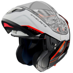 Casco MT Helmets apribile Atom SV Opened bianco, nero e rosso fluo Casco MT Helmets apribile Atom SV Opened bianco, nero e rosso fluo