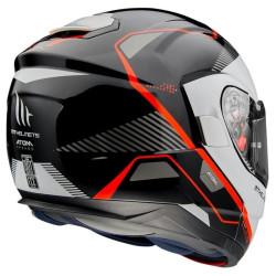 Casco MT Helmets apribile Atom SV Opened bianco, nero e rosso fluo Casco MT Helmets apribile Atom SV Opened bianco, nero e rosso fluo
