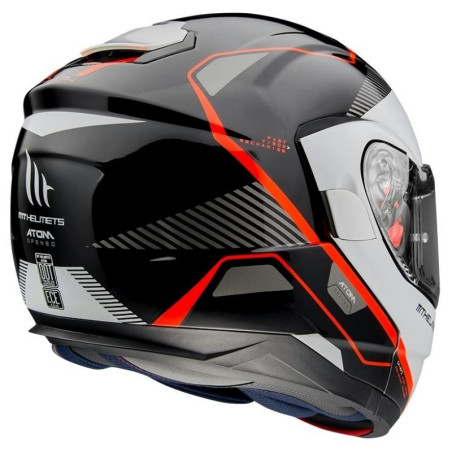 Casco MT Helmets apribile Atom SV Opened bianco, nero e rosso fluo Casco MT Helmets apribile Atom SV Opened bianco, nero e rosso fluo