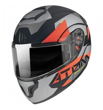 Casco MT Helmets apribile Atom SV W17 A4 nero, arancio e grigio opaco Casco MT Helmets apribile Atom SV W17 A4 nero, arancio e grigio opaco