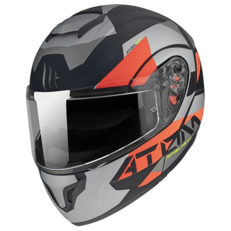 Casco MT Helmets apribile Atom SV W17 A4 nero, arancio e grigio opaco Casco MT Helmets apribile Atom SV W17 A4 nero, arancio e grigio opaco