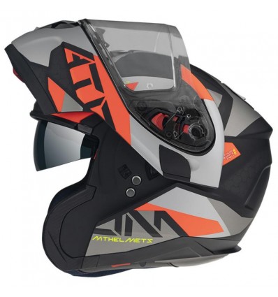 Casco MT Helmets apribile Atom SV W17 A4 nero, arancio e grigio opaco Casco MT Helmets apribile Atom SV W17 A4 nero, arancio e grigio opaco