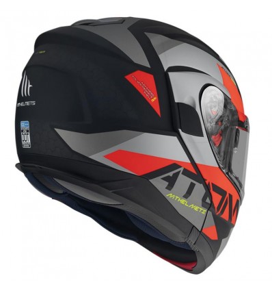 Casco MT Helmets apribile Atom SV W17 A4 nero, arancio e grigio opaco Casco MT Helmets apribile Atom SV W17 A4 nero, arancio e grigio opaco