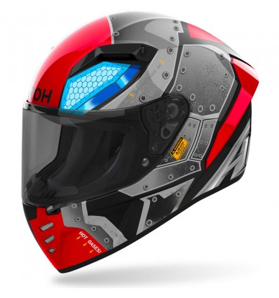 Casco integrale Airoh Connor Bot rosso e grigio Casco integrale Airoh Connor Bot rosso e grigio