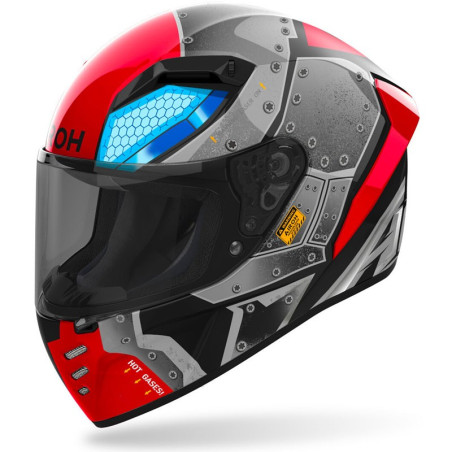 Casco integrale Airoh Connor Bot rosso e grigio Casco integrale Airoh Connor Bot rosso e grigio