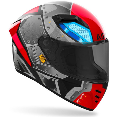 Casco integrale Airoh Connor Bot rosso e grigio Casco integrale Airoh Connor Bot rosso e grigio