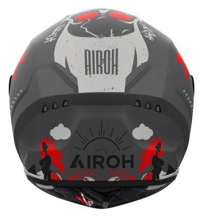 Casco integrale Airoh Connor Desperado grigio e arancio opaco Casco integrale Airoh Connor Desperado grigio e arancio opaco