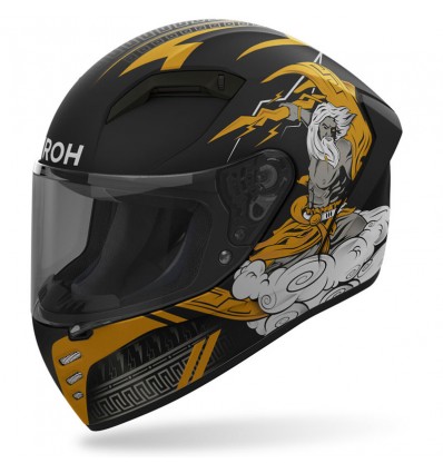 Casco integrale Airoh Connor Zeus nero e oro opaco Casco integrale Airoh Connor Zeus nero e oro opaco