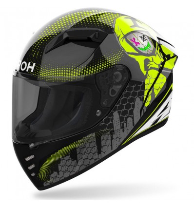 Casco integrale Airoh Connor Gamer nero e giallo Casco integrale Airoh Connor Gamer nero e giallo
