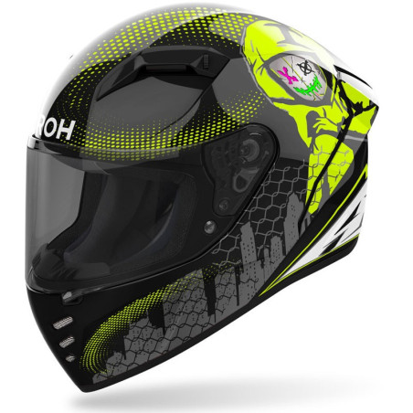 Casco integrale Airoh Connor Gamer nero e giallo Casco integrale Airoh Connor Gamer nero e giallo