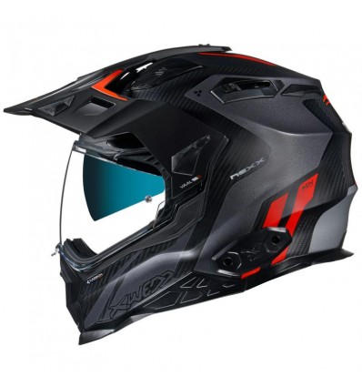 Casco Nexx X.WED 2 Carbon Vaal antracite opaco e rosso