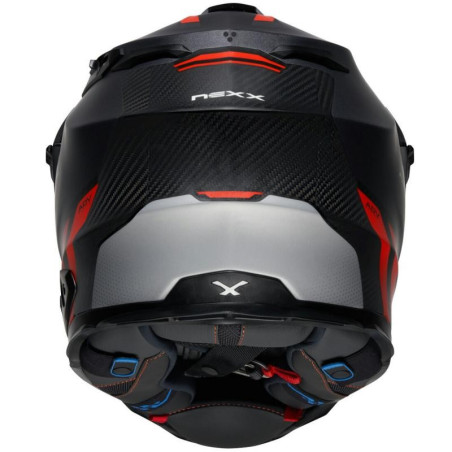 Casco Nexx X.WED 2 Carbon Vaal antracite opaco e rosso