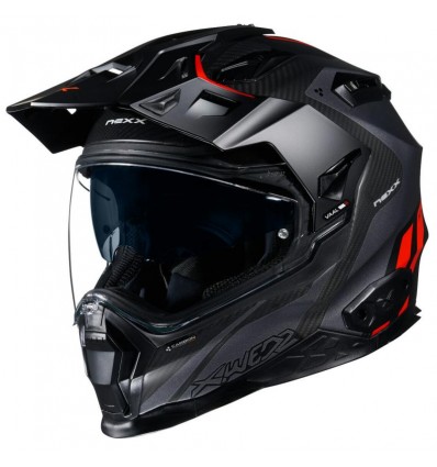 Casco Nexx X.WED 2 Carbon Vaal antracite opaco e rosso