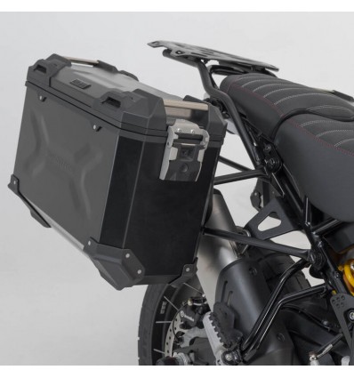 Kit valigie SW-Motech Trax Adv alluminio nero per Ducati Desert X Kit valigie SW-Motech Trax Adv alluminio nero per Ducati Desert X