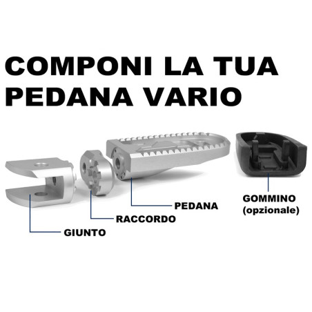 Giunto Wunderlich per pedane Vario su Ducati Desert X Giunto Wunderlich per pedane Vario su Ducati Desert X