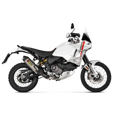 Terminale Akrapovic Slip On Titanio omologato per Ducati Desert X Terminale Akrapovic Slip On Titanio omologato per Ducati Desert X