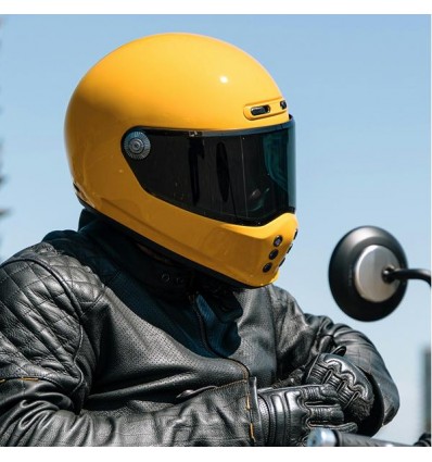 Casco HJC V10 monocolore nero lucido Casco HJC V10 monocolore nero lucido