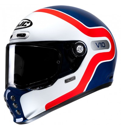 Casco HJC V10 Grape MC21 bianco, rosso e blu