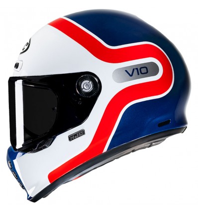 Casco HJC V10 Grape MC21 bianco, rosso e blu Casco HJC V10 Grape MC21 bianco, rosso e blu