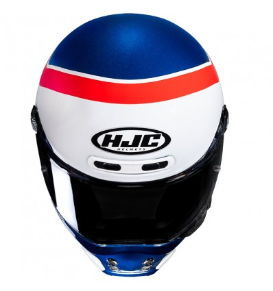 Casco HJC V10 Grape MC21 bianco, rosso e blu Casco HJC V10 Grape MC21 bianco, rosso e blu