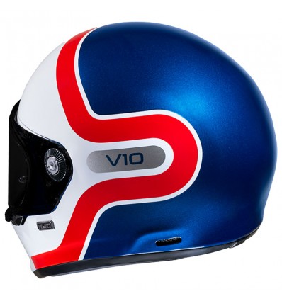 Casco HJC V10 Grape MC21 bianco, rosso e blu Casco HJC V10 Grape MC21 bianco, rosso e blu