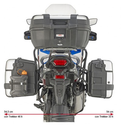 Portavaligie laterale Givi PL ONE-FIT Monokey su Honda CRF 1100L Africa Twin Portavaligie laterale Givi PL ONE-FIT Monokey su Honda CRF 1100L Africa Twin