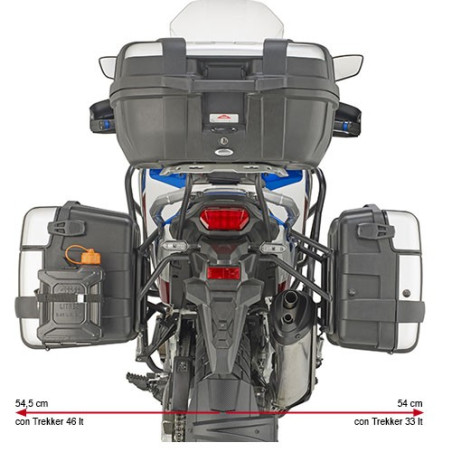 Portavaligie laterale Givi PL ONE-FIT Monokey su Honda CRF 1100L Africa Twin Portavaligie laterale Givi PL ONE-FIT Monokey su Honda CRF 1100L Africa Twin