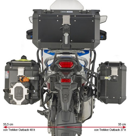 Portavaligie laterale Givi PL ONE-FIT Monokey Cam-Side per Honda CRF 1100L Africa Twin Adventure Sport Portavaligie laterale Givi PL ONE-FIT Monokey Cam-Side per Honda CRF 1100L Africa Twin Adventure Sport