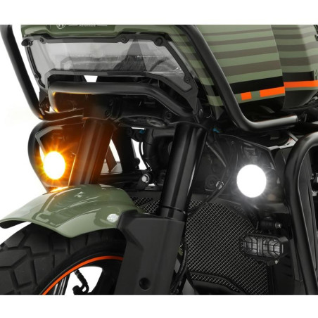 Coppia di faretti led multifunzione Wunderlich Dayron per Harley Davidson Pan America Coppia di faretti led multifunzione Wunderlich Dayron per Harley Davidson Pan America