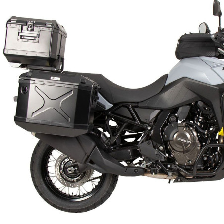 Set completo telai laterali e valige Hepco & Becker Cutout per Suzuki V-Strom 800 DE Set completo telai laterali e valige Hepco & Becker Cutout per Suzuki V-Strom 800 DE