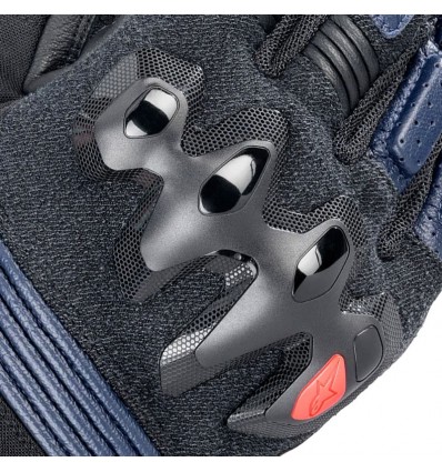 Guanti da moto Alpinestars Halo in pelle neri e blu Guanti da moto Alpinestars Halo in pelle neri e blu