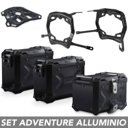 Kit valigie SW-Motech Trax Adv alluminio nero per Suzuki V-Strom 800 DE Kit valigie SW-Motech Trax Adv alluminio nero per Suzuki V-Strom 800 DE