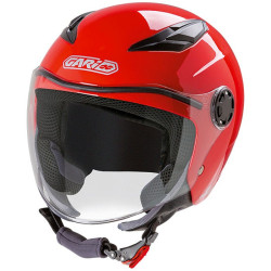 Casco da bambino Gary G01 rosso lucido con adesivi