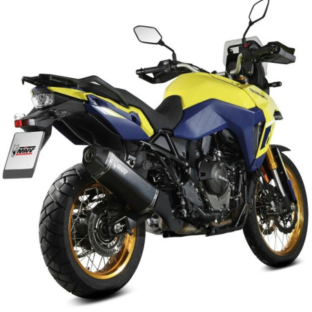 Terminale Mivv Speed Edge Inox Black per Suzuki V-Strom 800 DE Terminale Mivv Speed Edge Inox Black per Suzuki V-Strom 800 DE