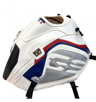 Copriserbatoio Bagster per BMW R1250 GS in similpelle bianco, blu e rosso Copriserbatoio Bagster per BMW R1250 GS in similpelle bianco, blu e rosso