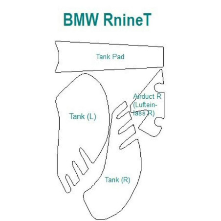 Pellicole protettive Wunderlich per serbatoio BMW R-Nine T Pellicole protettive Wunderlich per serbatoio BMW R-Nine T