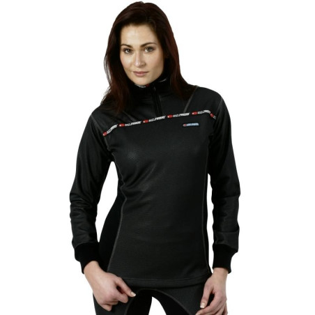 Maglia termica Antifreeze donna nera con lampo Maglia termica Antifreeze donna nera con lampo