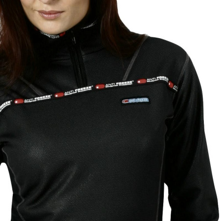 Maglia termica Antifreeze donna nera con lampo Maglia termica Antifreeze donna nera con lampo