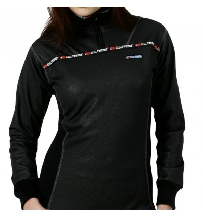 Maglia termica Antifreeze donna nera con lampo Maglia termica Antifreeze donna nera con lampo