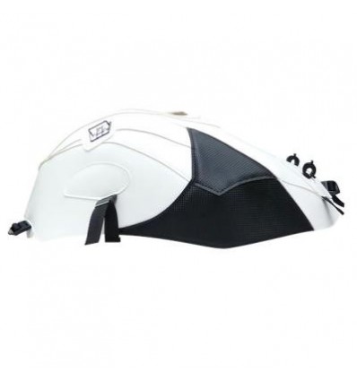 Copriserbatoio Bagster per BMW S1000RR fino 2014 in similpelle bianco carbon look