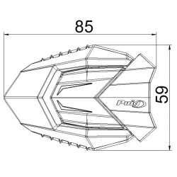Tamponi paratelaio Puig R19 per Honda CBR 650R dal 2024 Tamponi paratelaio Puig R19 per Honda CBR 650R dal 2024