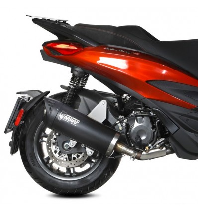 Scarico completo Mivv Mover Steel Black per Piaggio Beverly 400 HPE Scarico completo Mivv Mover Steel Black per Piaggio Beverly 400 HPE