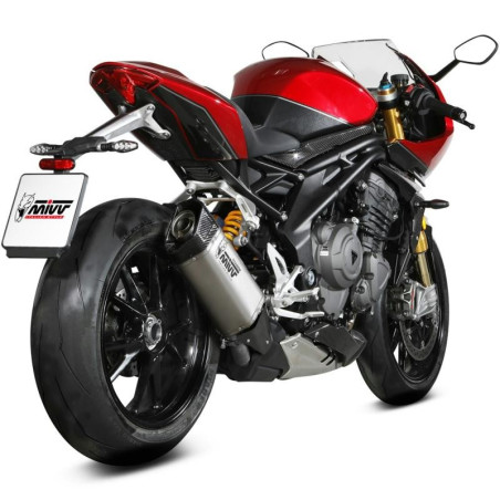 Terminale Mivv SR-1 Titanio per Triumph Speed Triple 1200 RR e RS Terminale Mivv SR-1 Titanio per Triumph Speed Triple 1200 RR e RS