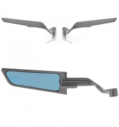 Specchietti Rizoma aerodinamici Stealth thunder grey per moto naked