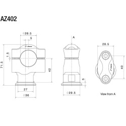 Adattatori universali per manubrio sezione variabile Rizoma AZ402B da 42mm Adattatori universali per manubrio sezione variabile Rizoma AZ402B da 42mm