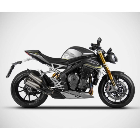Terminale doppio Slip On Zard per Triumph Speed Triple 1200 RR e RS Terminale doppio Slip On Zard per Triumph Speed Triple 1200 RR e RS